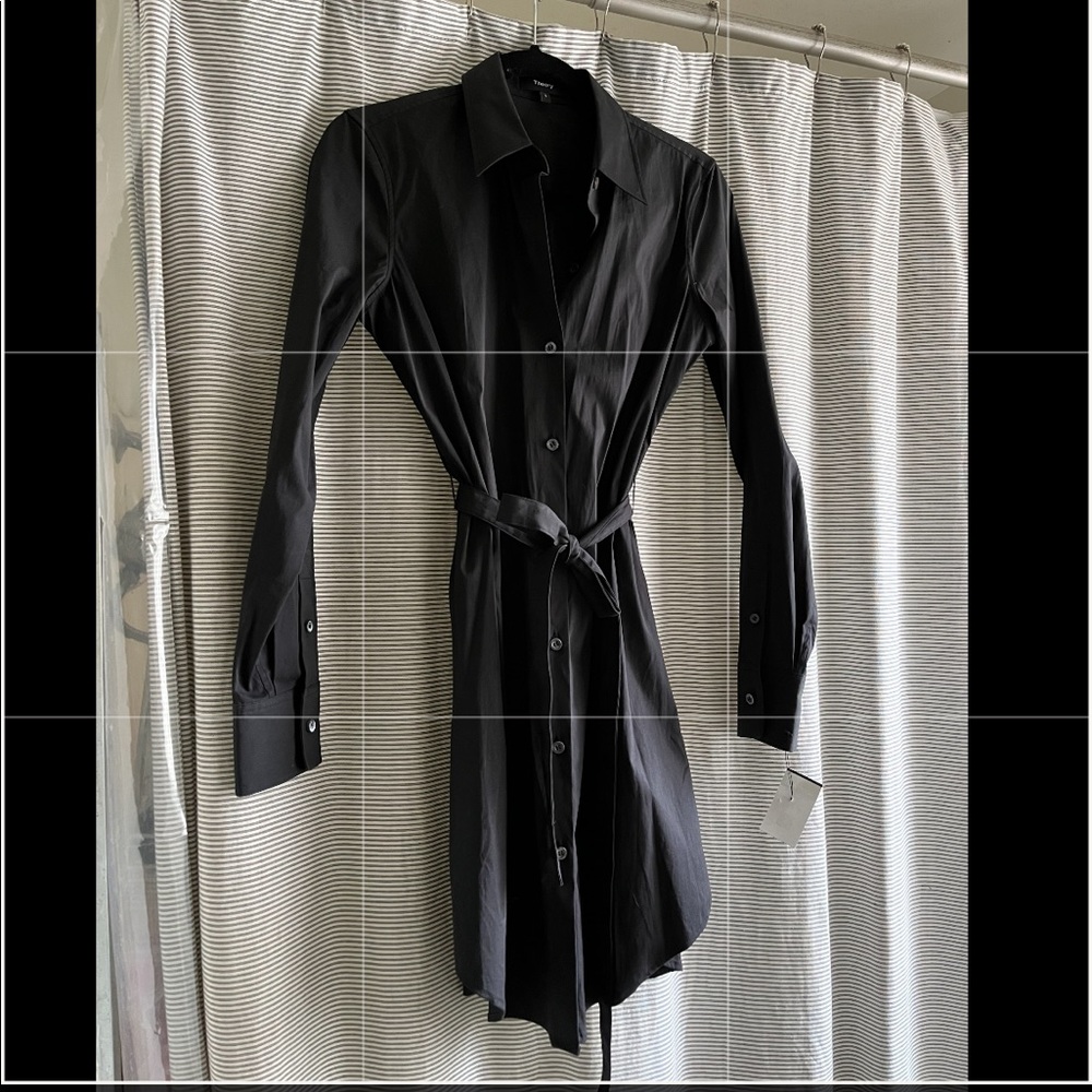 Black button down dress